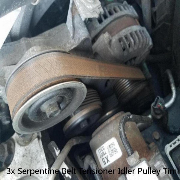 3x Serpentine Belt Tensioner Idler Pulley Timing Kit For BMW E36 E39 E46 E53
